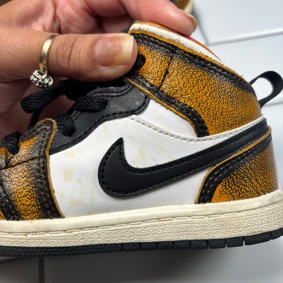 NIKE AIR JORDAN MID SE (TD) TODDLER ORANGE WEAR AWAY SIZE 10C DQ8420-071 - Picture 6 of 12